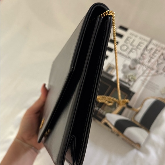 Authentic Dior Black Bag with Gold Chain Accent - Picture 6 of 11